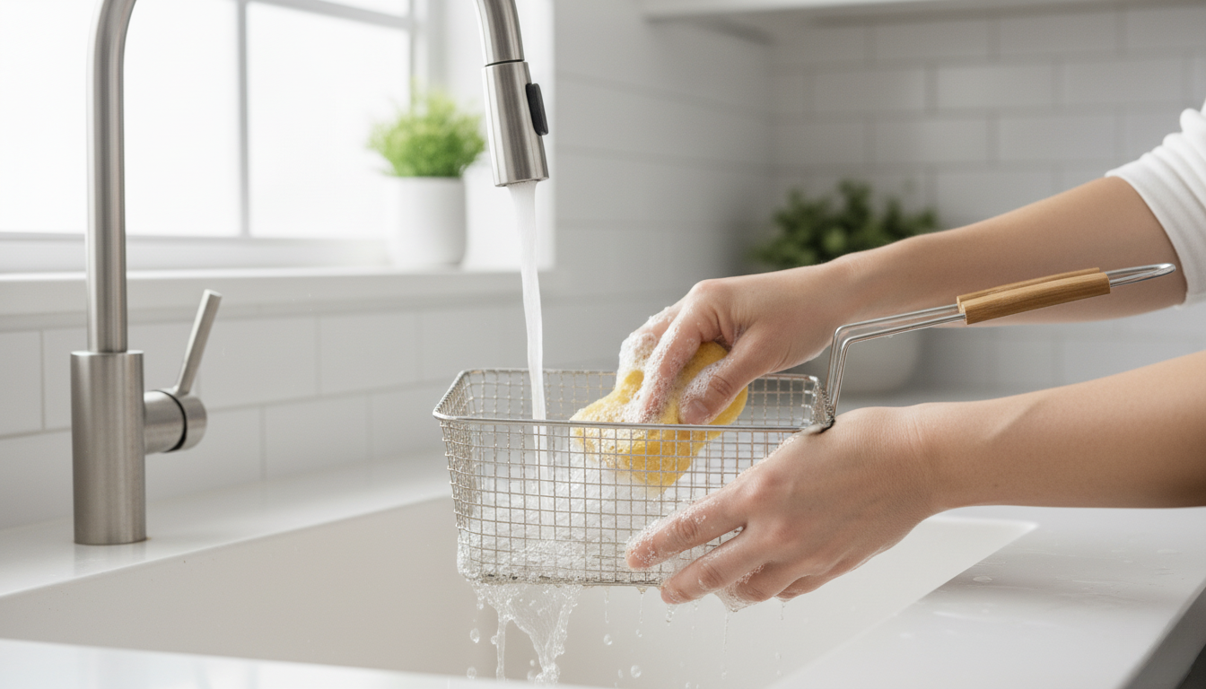 Deep fryer cleaning