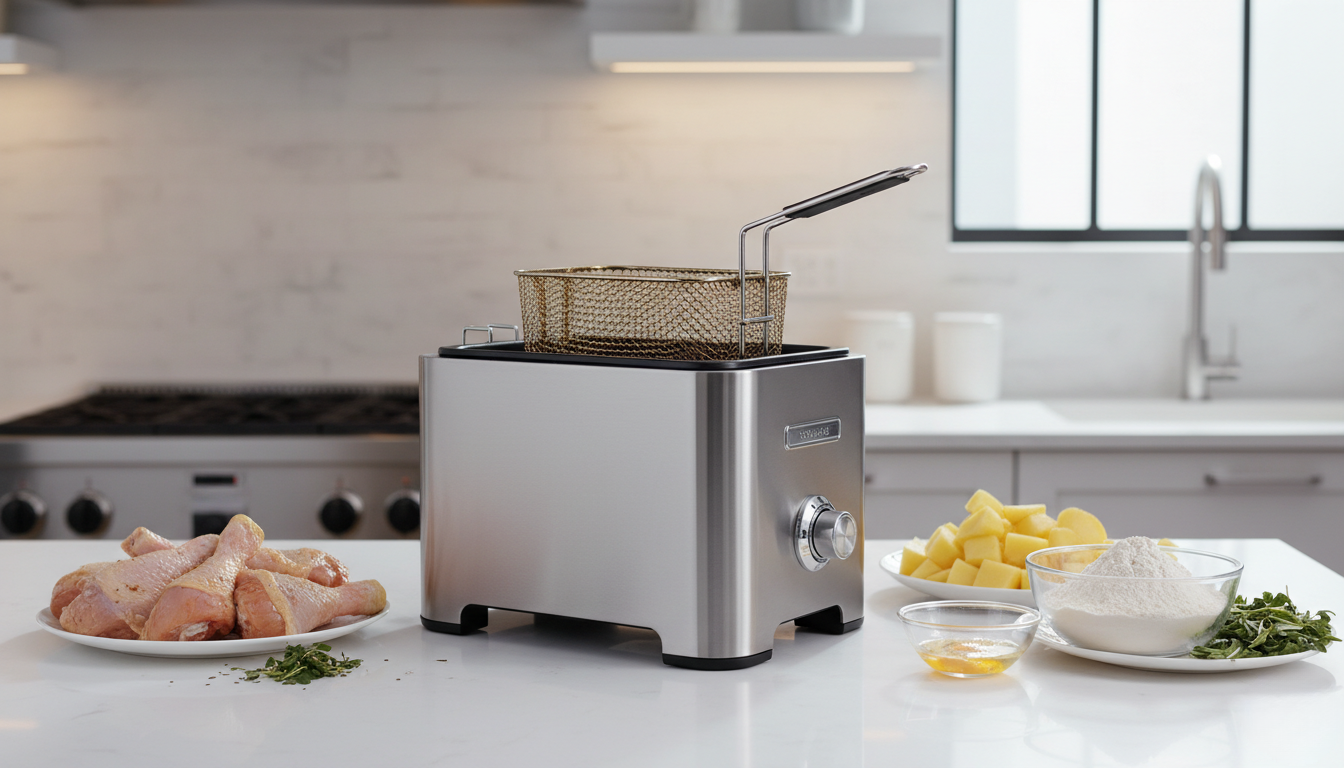 Cooking preparation with deep fryer