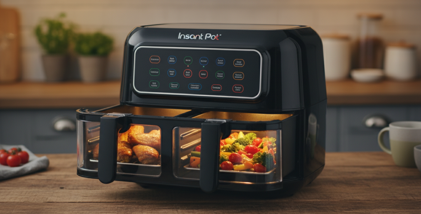 air fryer with food