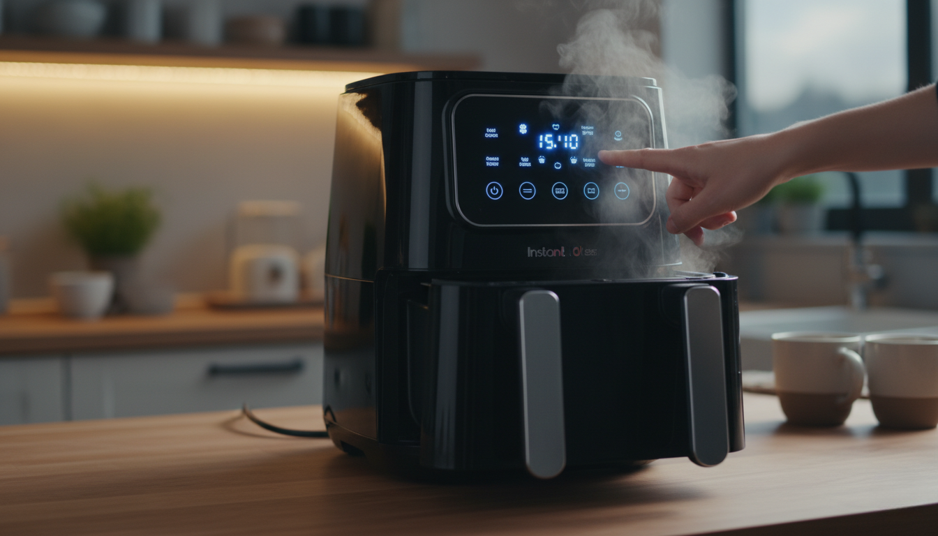 dual basket air fryer's monitor